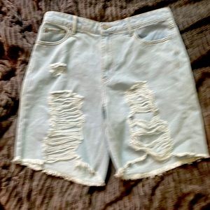 Ripped Jean shorts